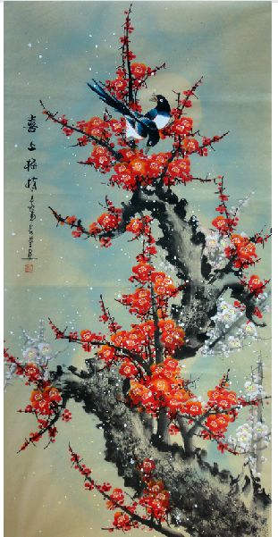 李林国画梅花