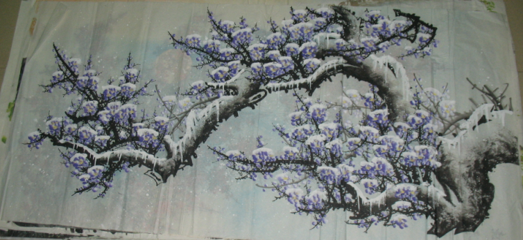 李林国画梅花